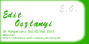 edit oszlanyi business card